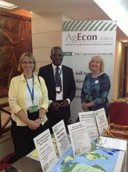 AgEcon Search coordinators Julie Kelly and Linda Eells with Dan Oyoboh at AAAE 2013 in Tunisia